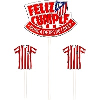 Toppers van Atlético de Madrid - Fijne verjaardag - 3 stuks