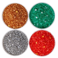 Set eetbare glitterstrooisels met kerstmotieven, 120 g - PME