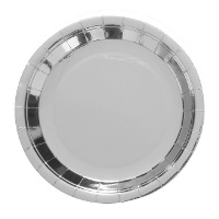Metallic kartonnen borden van 23 cm - 6 stuks