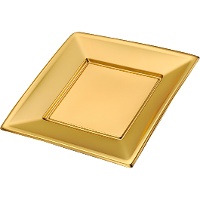 Metalen plastic borden van 23 cm - 4 stuks