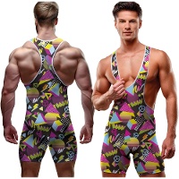 Retro singlet jaren 80 voor volwassenen