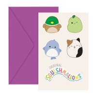 Squishmallows-uitnodigingen - 6 stuks