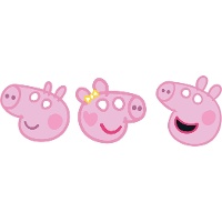 Peppa Pig kindermaskers - 6 stuks