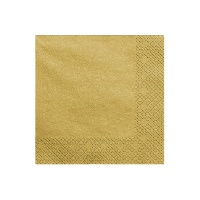 Metallic servetten van 16,5 x 16,5 cm - 20 stuks