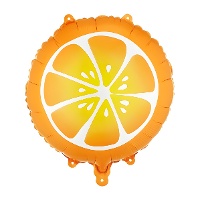 Folieballon sinaasappelschijf - 35 cm