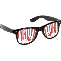 Zwarte bril met bloeddruppel-effect