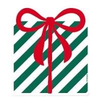 Servetten van 20 x 16,5 cm in de vorm van een cadeau - 20 stuks