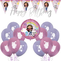 Feestdecoratieset voor een Gabby's Dollhouse-feest - 19-delig