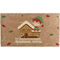 Kerstdeurmat met elfje - officiële helper