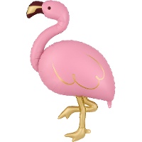 Roze flamingofolieballon van 68 x 85 cm