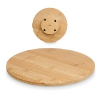 Draaibare ronde bamboe serveerplank 30 cm voor hapjes