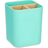 Tandenborstelhouder van bamboe met 3 vakken