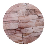 Taartbodem van 25 x 25 x 0,3 cm rond in ontwerp - 1 stuk
