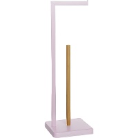 Toiletrolhouder met gekleurde standaard van 46 cm - 1 stuk