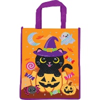 Halloween-tas 36 x 30 cm met kattenprint