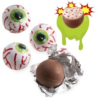 Chocolade-ogen met bruisende karamelvulling - 5 stuks