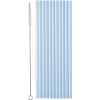 Hergebruikbare plastic rietjes van 23 cm - 12 stuks