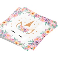 Unicorn bloemenservetten 16,5 cm - 20 stuks