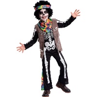 Kinder hippie skeletkostuum