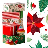 Kerstsnoepdoos van 18 x 13,5 x 7,5 cm - Decora