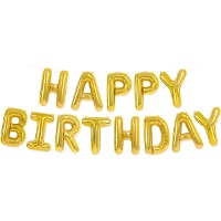 Ballonletters 'Happy Birthday' van 41 cm
