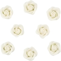 Witte suikerrozen - 8 stuks