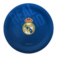 Real Madrid blauwe borden van 18 cm - 8 stuks