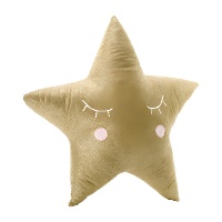 Gouden ster knuffel - 38 x 38 cm