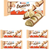 Kinder bueno van witte chocolade, gevuld met hazelnootcrème - Kinder - 5 stuks