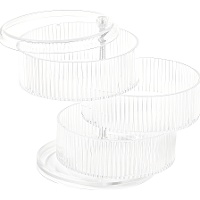 Draaibare make-up organizer, 3 niveaus, 11,5 x 11,5 x 14 cm