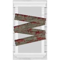 Wanddecoratie van kunststof planken 68,5 X 12,7 cm - 4 stuks