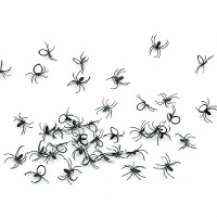 Kleine Zwarte Spinnen - 50 stuks
