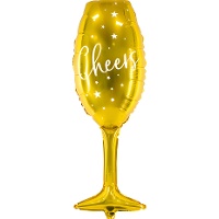 Champagne glas ballon 28 x 80 cm - PartyDeco