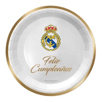 Real Madrid 18 cm Verjaardagsborden - 8 stuks