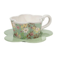 Mok 330 ml met bloemenmotief