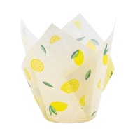 Tulpen papieren bakvormpjes voor citroenmuffins - PME - 24 stuks