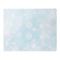 Taartbodem van 30 x 25 x 0,3 cm sneeuwvlok