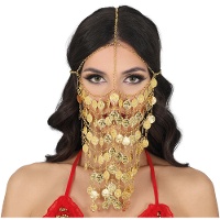 Masker met gouden munten