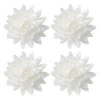 Witte lotusbloemwafels van 5,5 cm - Dekora - 18 stuks
