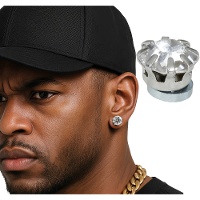 Magnetische oorbellen met glans - 1 paar