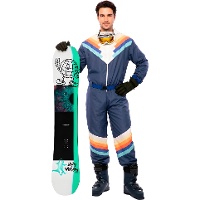 Blauw skikostuum voor heren