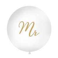 Grote latex ballon Mr van 90 cm - PartyDeco - 1 stuk