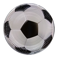 Voetbalbordjes van 18 cm - 6 stuks