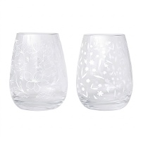 Versierde glas van 420 ml