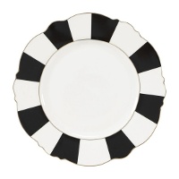Bord 27,5 cm Excellence zwart-wit strepen