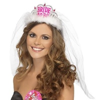 Tiara met sluier voor de bruid