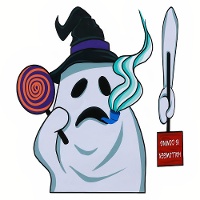 Decoratieve zelfklevende geestvensterdecoratie van 21 x 19 cm