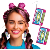 Retro cassette-oorbellen