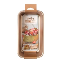 Rechthoekige bakvorm 23,1 x 12,9 x 7 cm, roségoud - Decora