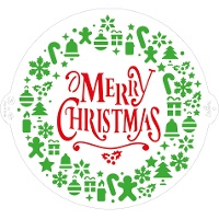 Stencil van 25 cm 'Merry Christmas' - Decora